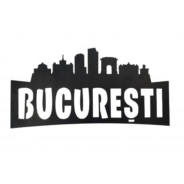 Sigla metalica pe perete  Bucuresti 1