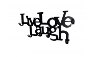 Suport  pentru chei Live Love Laugh 6 agatatoare culoare negru , 25x11x2.5 cm 5