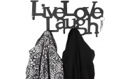 Cuier metalic Live Love Laugh 3