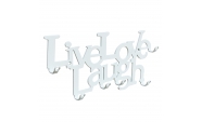 Suport chei Live Love Laugh  6 agatatoare  culoare alb, 25x11x2.5 cm 5