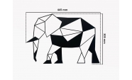 Artă geometrică de perete Elefant minimalistă 3