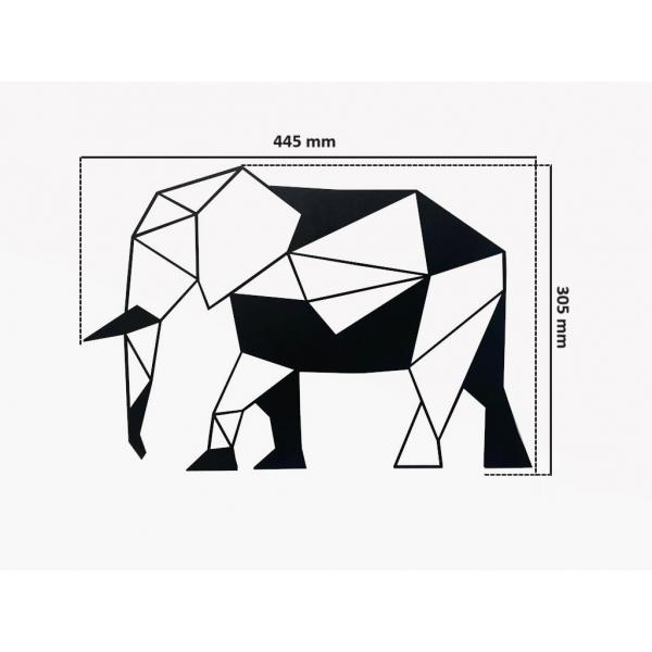 Artă geometrică de perete Elefant minimalistă 3