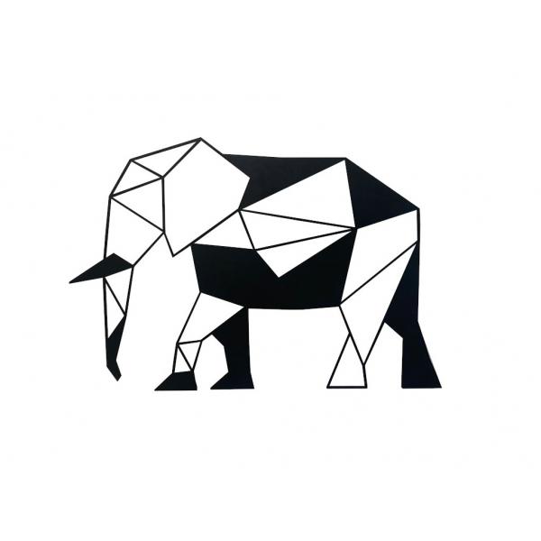 Artă geometrică de perete Elefant minimalistă 1