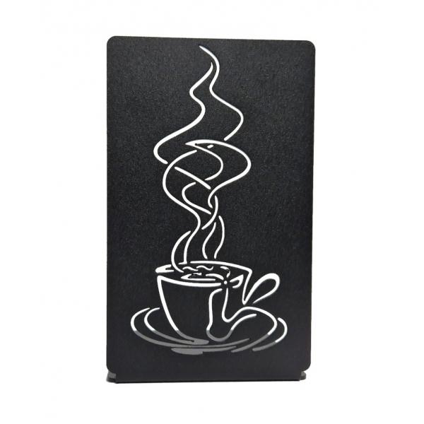 Suport de carte Cafea, Otel, 180 x 110 mm, Negru 2