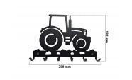 Suport chei Tractor 6 agatatoare, 18x25cm, Negru 2