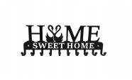 Suport chei Home Sweet Home 10 agatatoare model 2, Negru 1