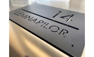 Placuta numar casa personalizabila din tabla de otel, 250x400 mm, negru mat 10