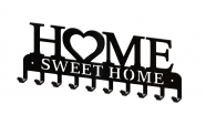 Suport chei Home Sweet Home 10 agatatoare, Negru 2