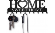 Suport chei Home Sweet Home 10 agatatoare, Negru 4